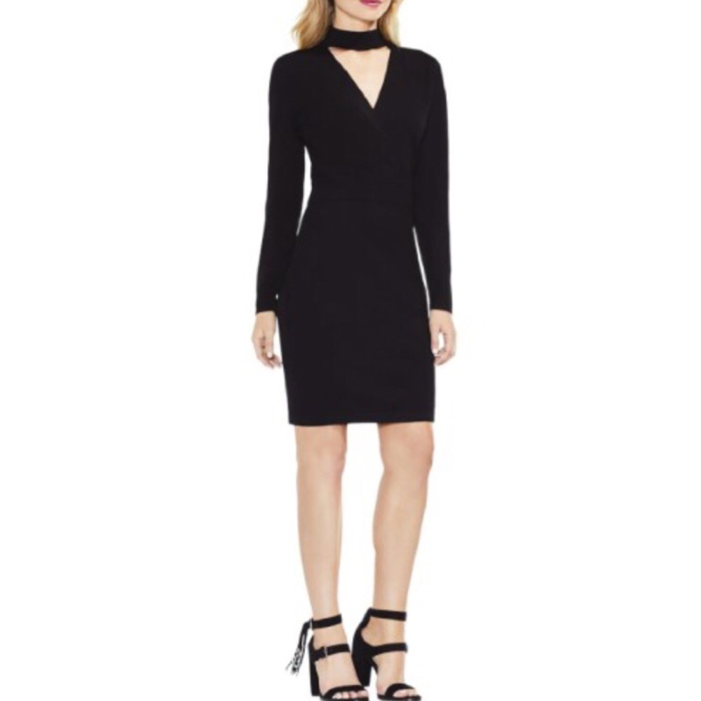 Vince Camuto Black Choker Sweater Dress 🖤